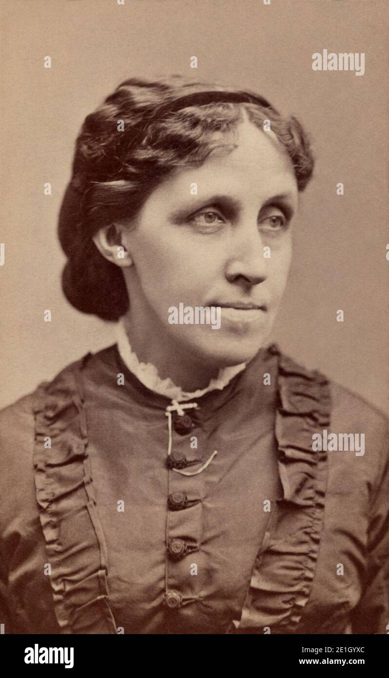 Louisa May Alcott, c. 1870 - Warren's Portraits, Boston. Stock Photo