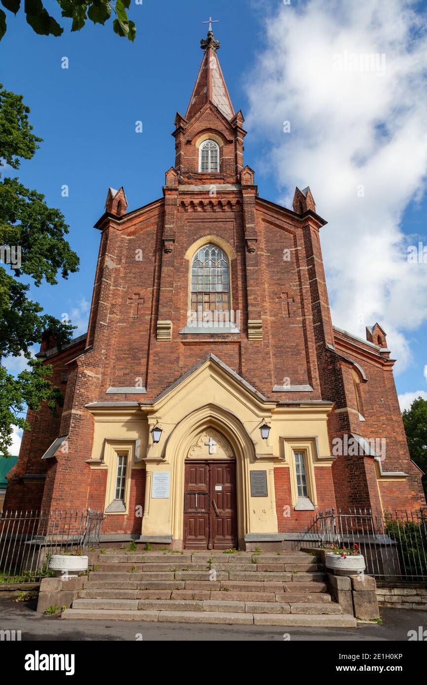 Evangelical Lutheran Church in Pushkin, St. Petersburg, Russia. Stock Photo