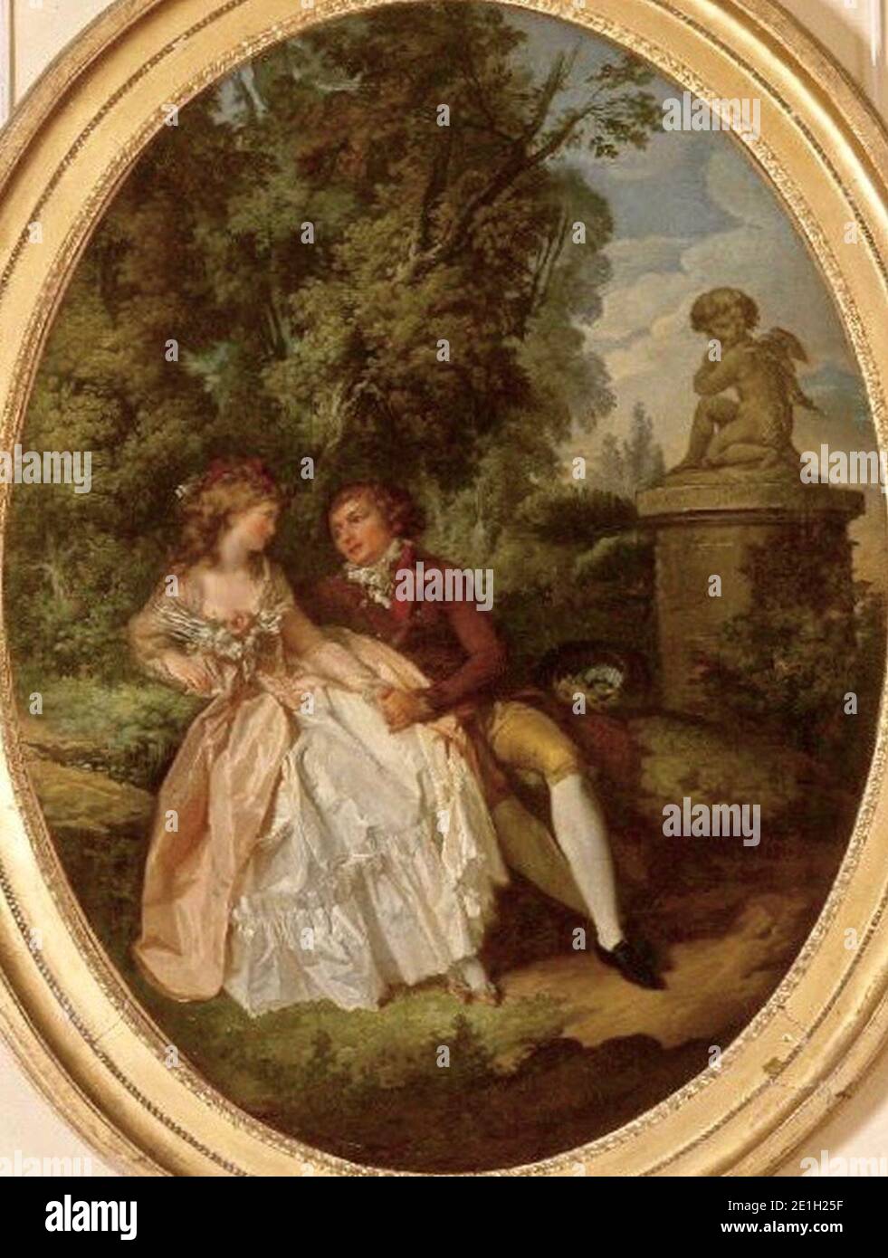 Louis Roland Trinquesse Couple D Amoureux Dans Un Jardin Heller Stock Photo Alamy