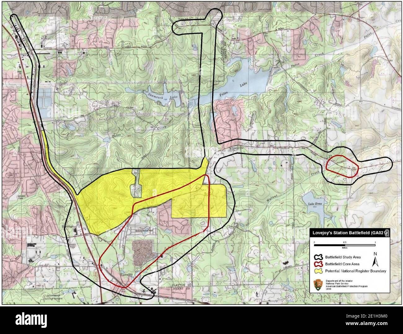 Lovejoy's Station Battlefield Stock Photo Alamy