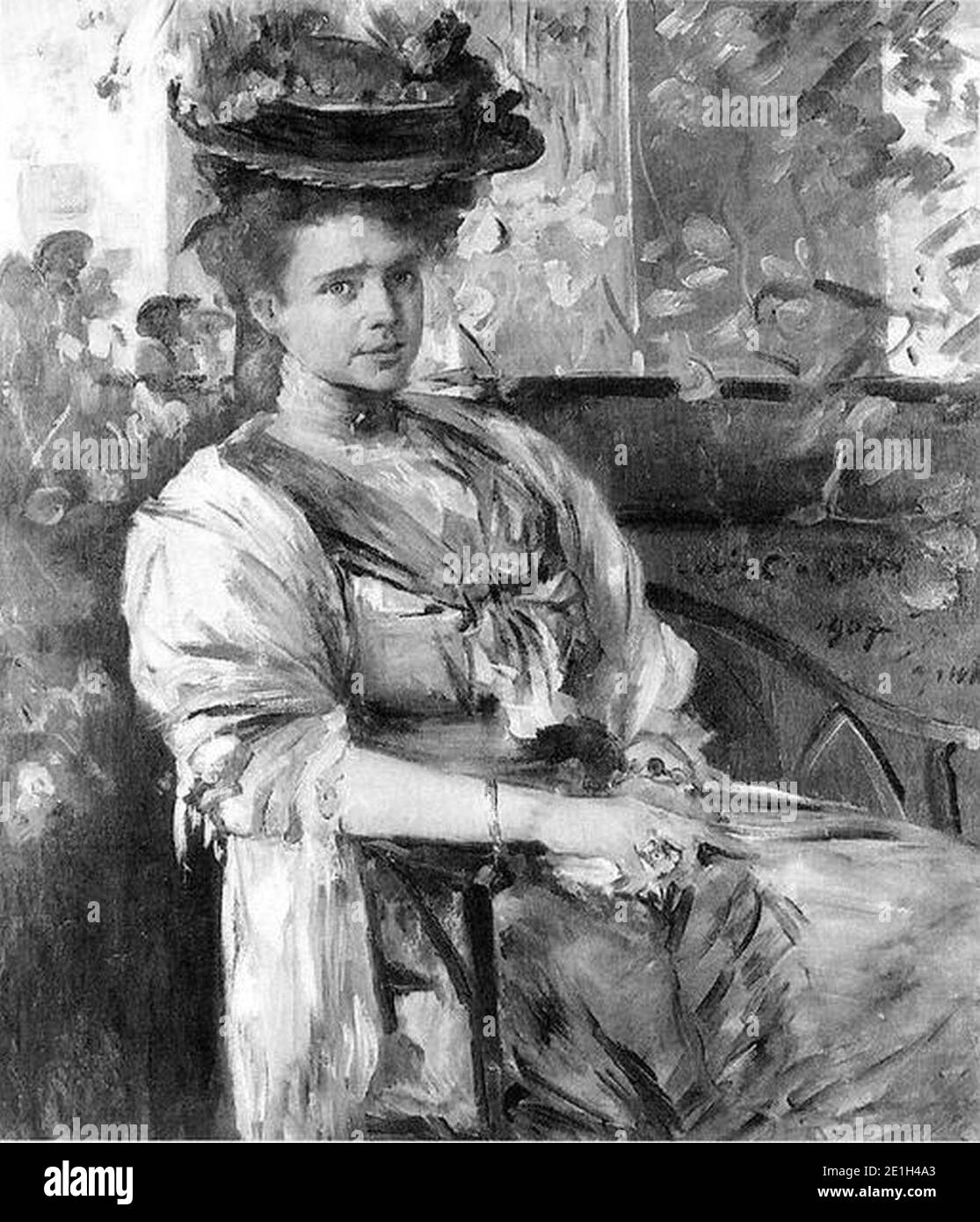 Lovis Corinth BC 340 Porträt der Margarete Moll 1907 sw. Stock Photo