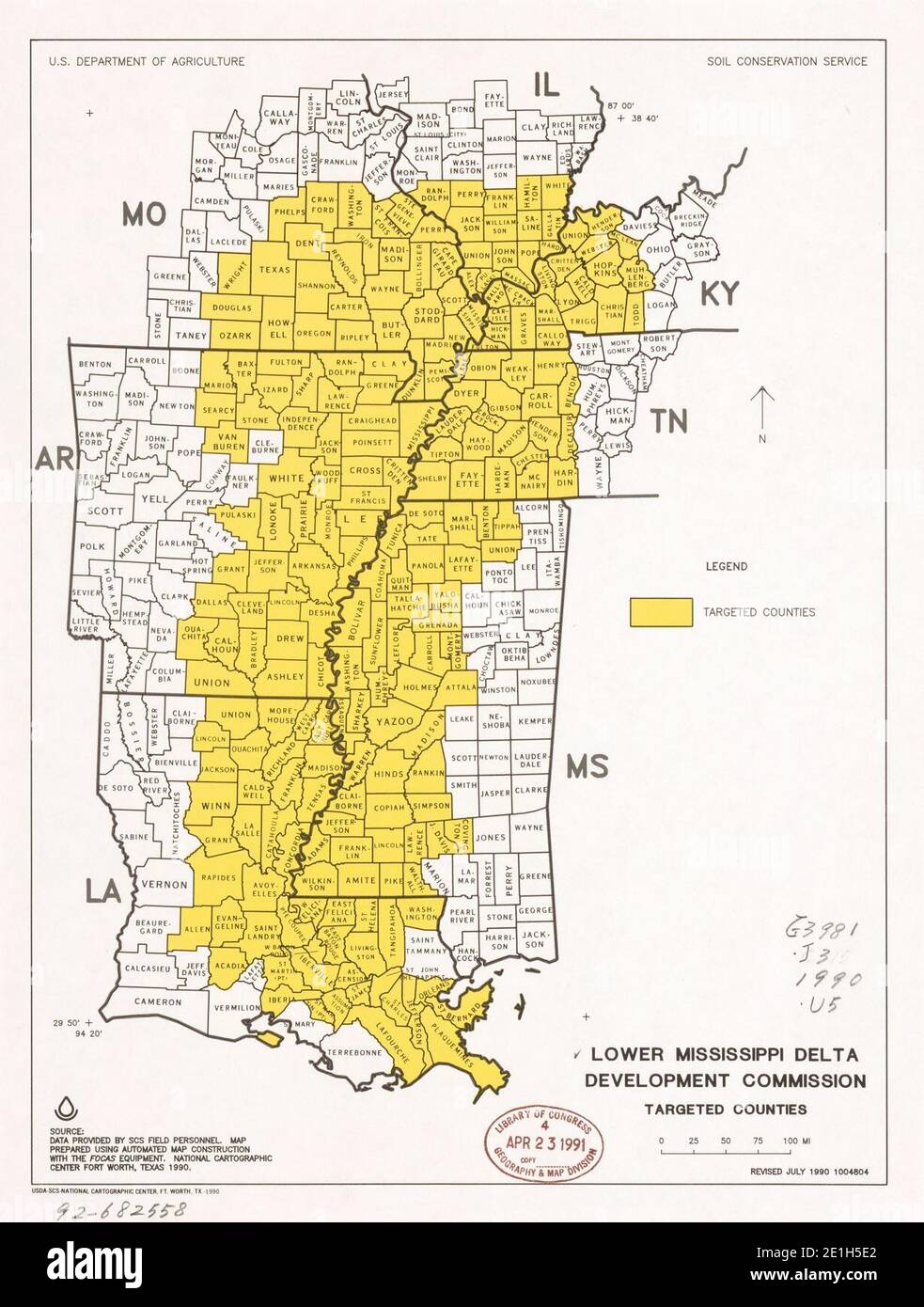 Lower Mississippi Delta Development Commission targeted counties Stock