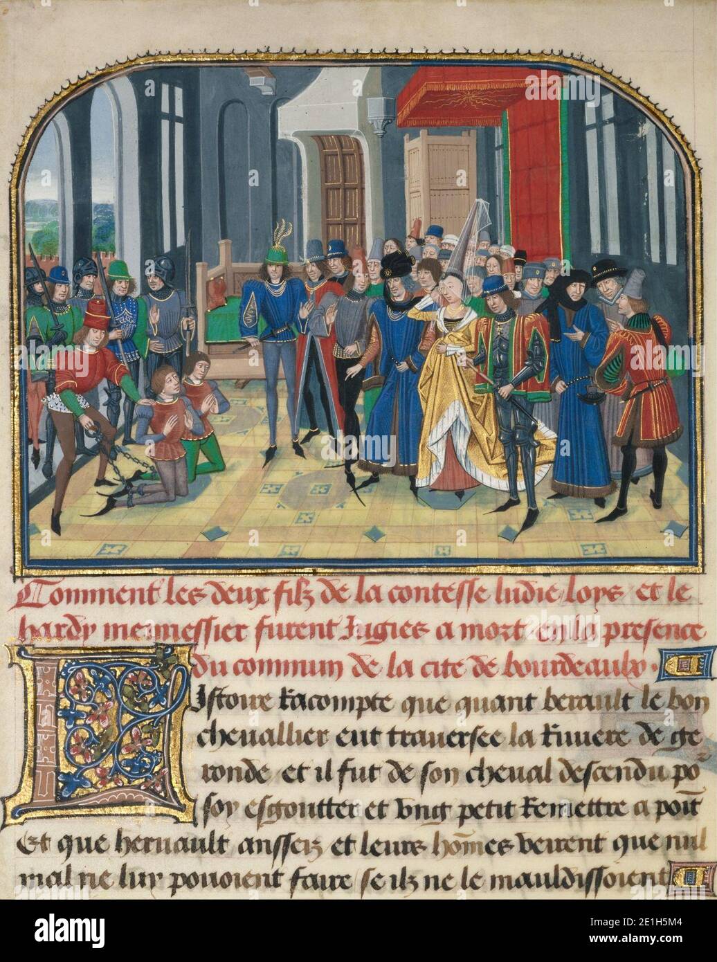 Loyset Liédet (Flemish, active about 1448 1478) The Sons of Lydia