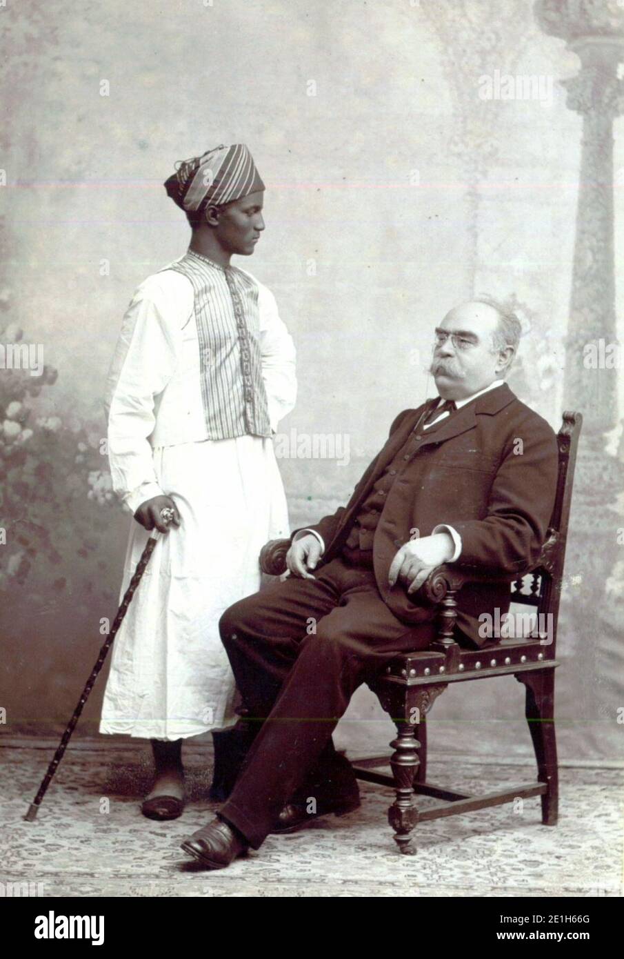 LSR mit Diener Jusuf (ehemaliger Slave). Stock Photo