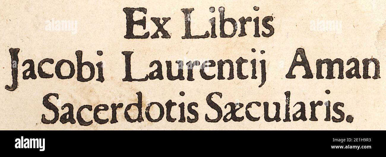 Lucanus, De bello civili ed. Pulmann (Plantin 1592), p. 002-003 (cropped). Stock Photo