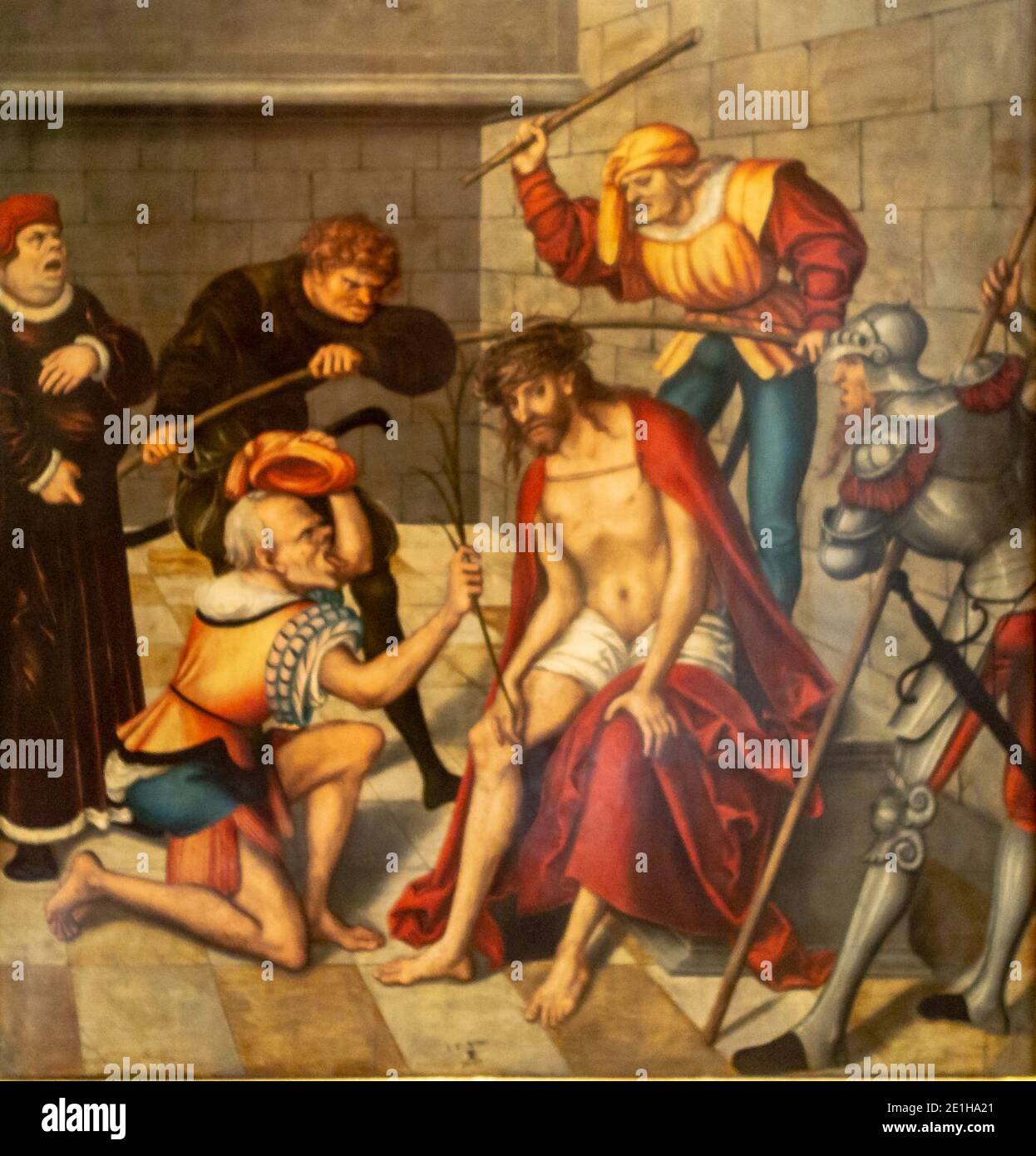 Lucas Cranach der Ältere-Passionszyklus-Dornenkrönung-Detail-4910. Stock Photo