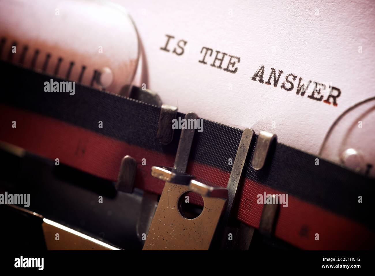 Is the answer phrase written with a typewriter Stock Photo Alamy