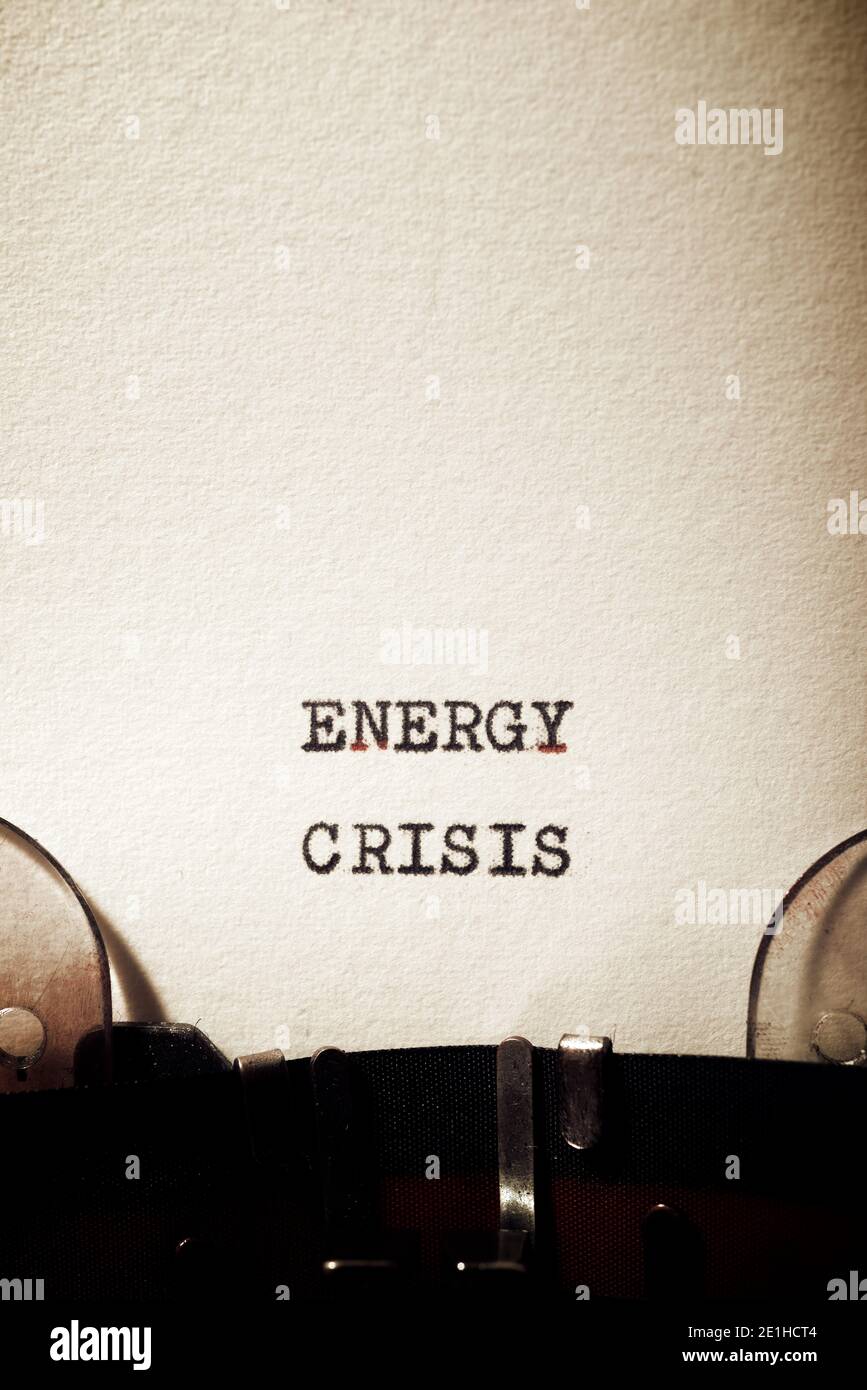 Energy crisis phrase written with a typewriter Stock Photo - Alamy