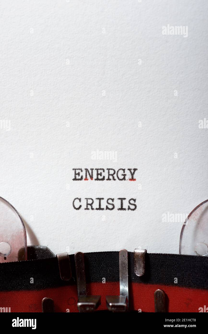 Energy crisis phrase written with a typewriter Stock Photo - Alamy