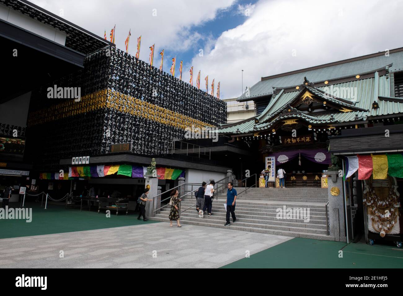 Tokyo,Japan:23 Sep,2019.  Fukagawa Fudō-dō Narita-san Shinshō-ji temple.Famous for the Prayer gallery with 10.000 small crystal gorintō (five-ringed t Stock Photo