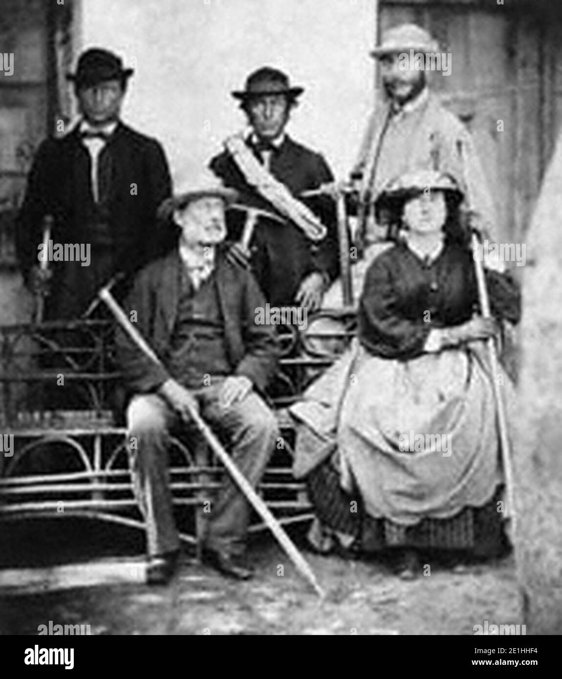 Lucy Walker, Frank Walker, Melchior Anderegg, Adolphus Warburton Moore