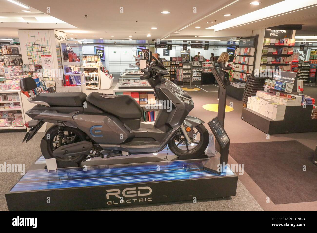FNAC DARTY GROUP IS LAUCHING RED ELECTRIC SCOOTERS Stock Photo - Alamy