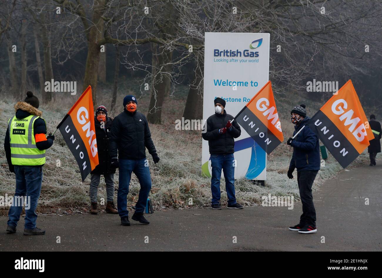 Leicester, Leicestershire, UK. 7th January 2021. A British Gas workers