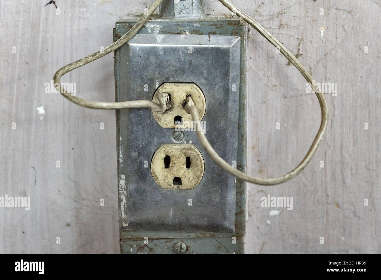 Broken electricity socket hires stock photography and images Alamy