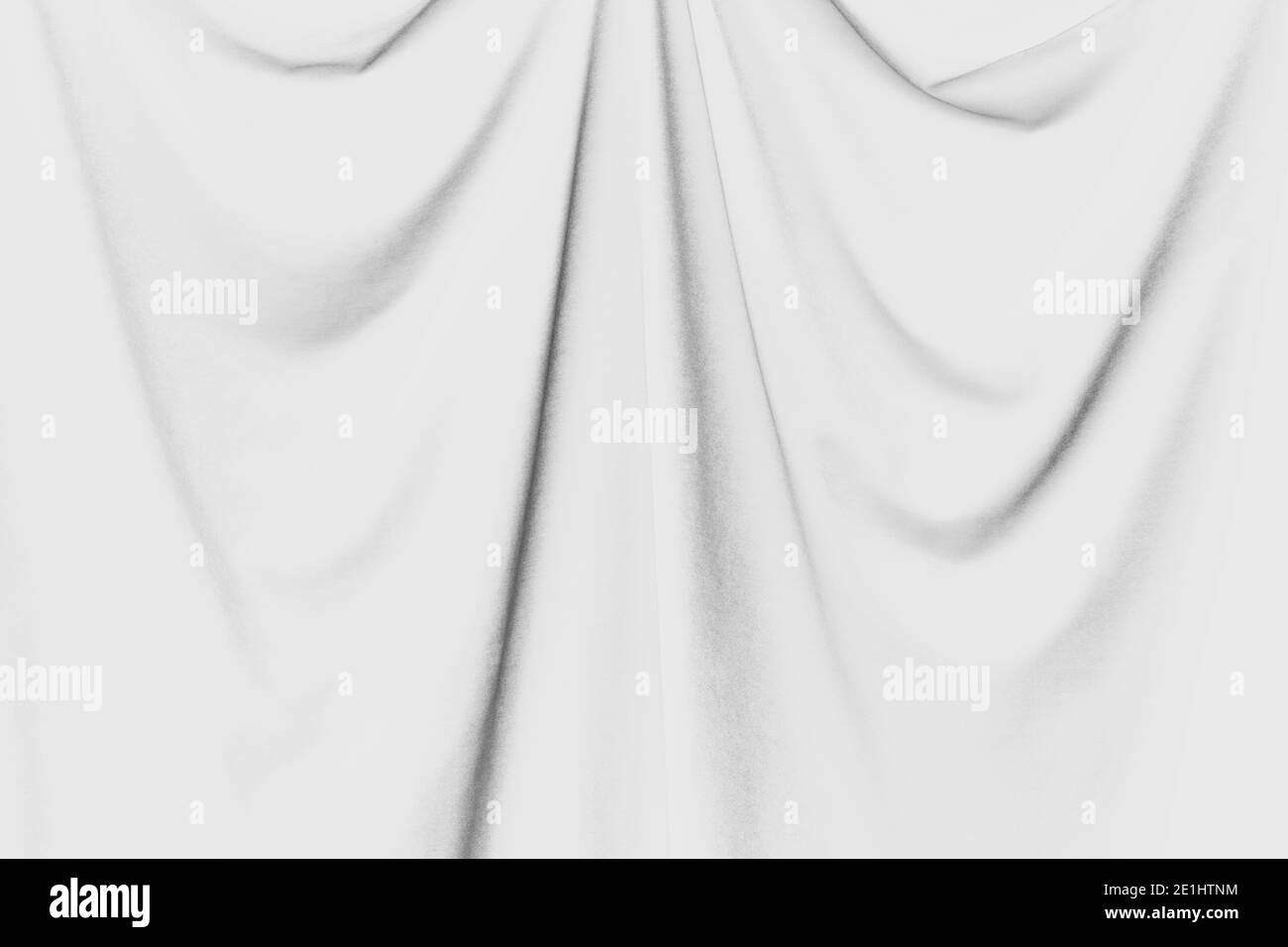 Inverted black and white image of draped velvet curtain Stock Photo Alamy