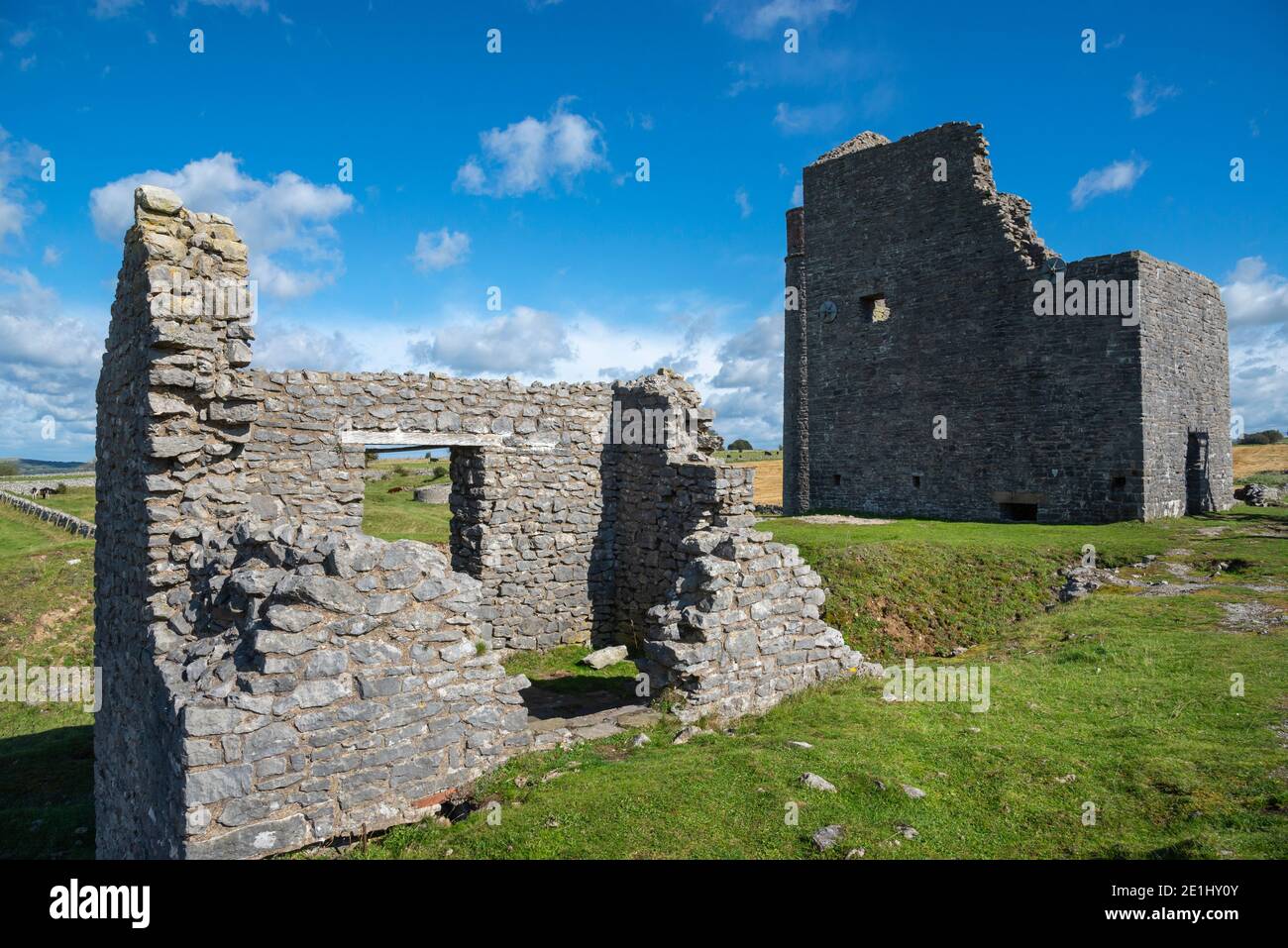 Magpie Mine, Sheldon, Peak District, Derbyshire, England. A disused lead mine with 200 years of history. Stock Photo