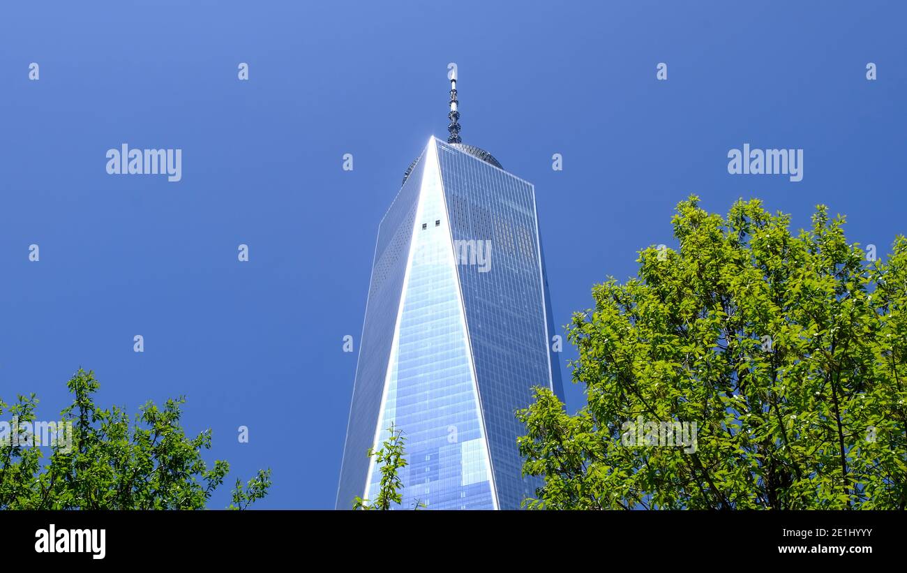 New York - May: external view of Freedom Tower (One World Trade Center) Stock Photo