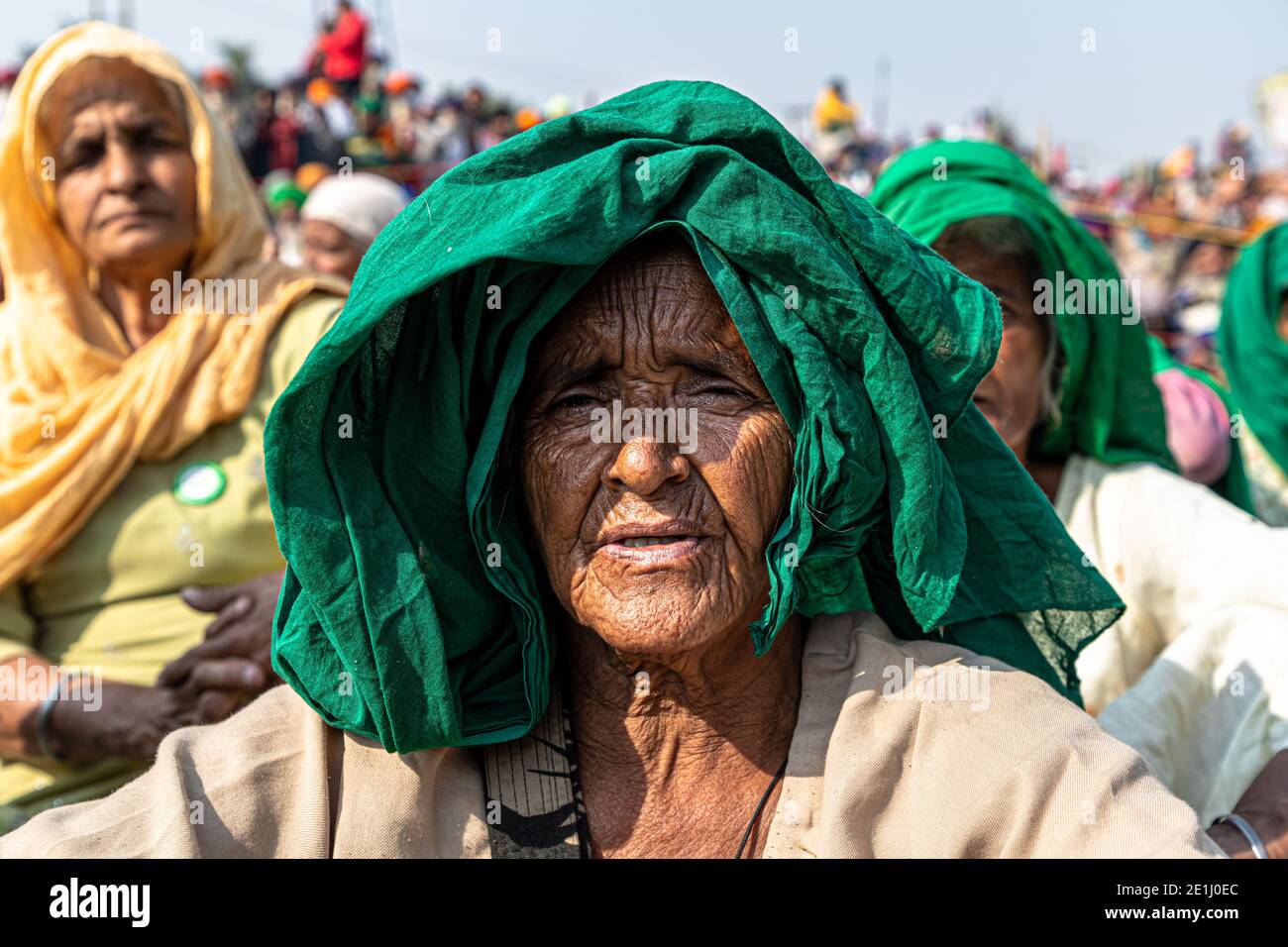 farmers are protesting at delhi border against the new farm law. Stock Photo