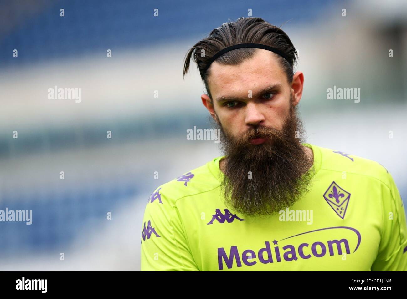 Goalkeeper of Fiorentina Bartlomiej Dragowski during warm up before the Italian championship Serie A football match between / LM Stock Photo