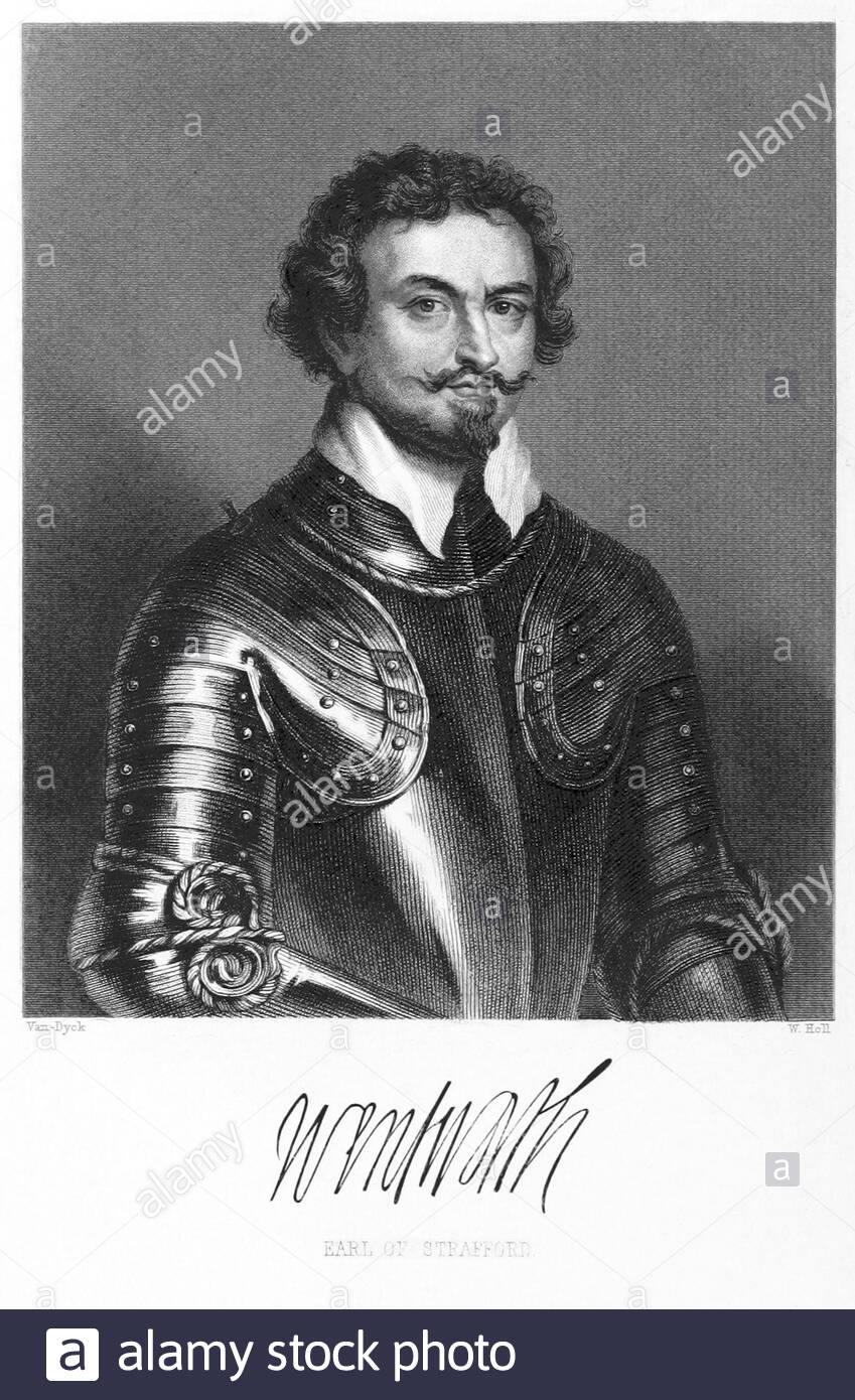 Thomas Wentworth portrait, 1st Earl of Strafford, 1593 – 1641, was an ...