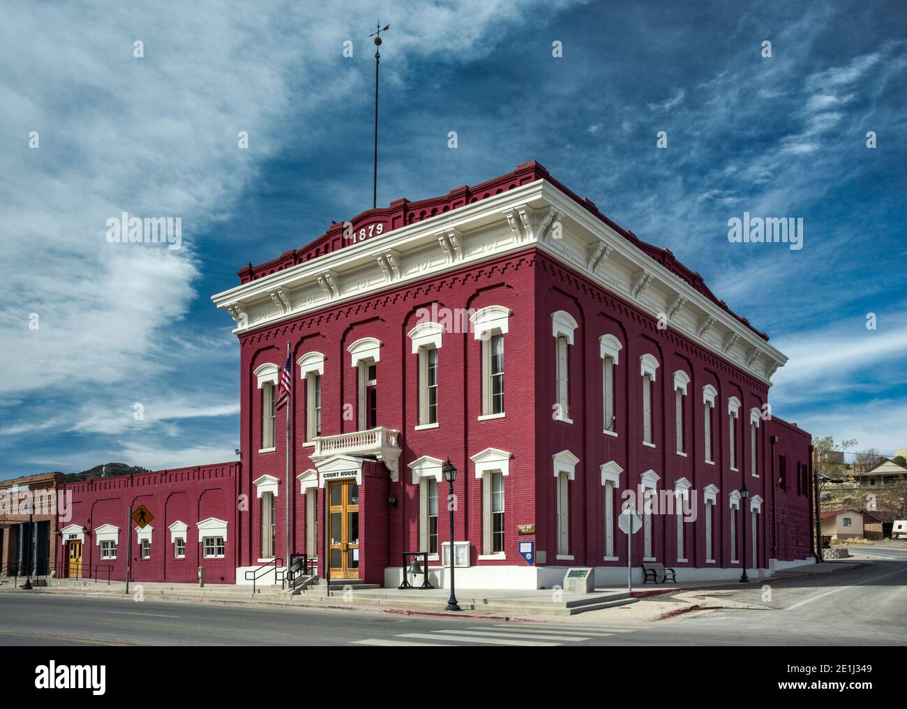 Eureka County Courthouse, built in 1879, in Eureka, Nevada, USA Stock