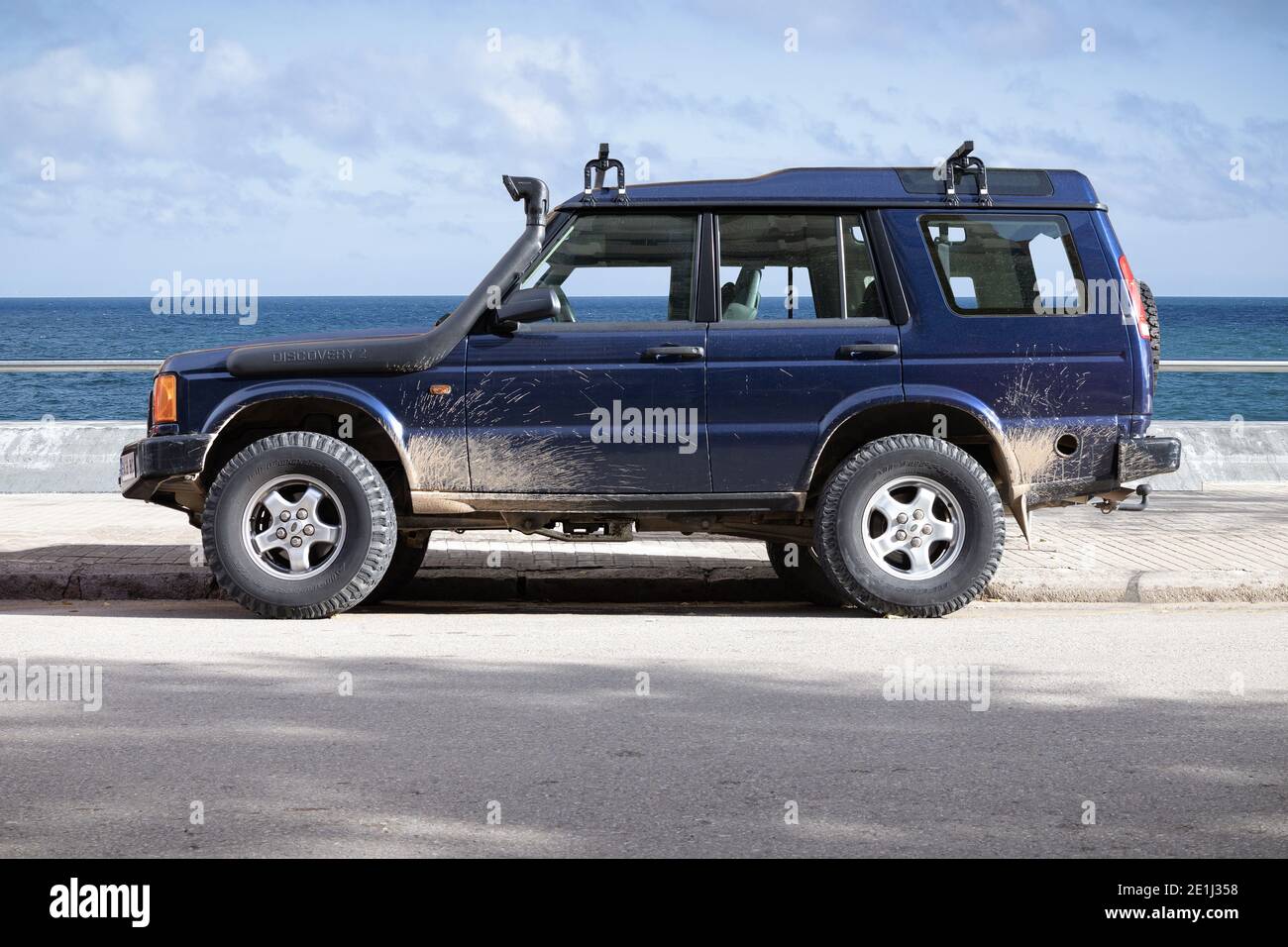 BARCELONA, SPAIN-JANUARY 2, 2021: Land Rover Discovery (AKA 'Disco') Series II Td5 Stock Photo