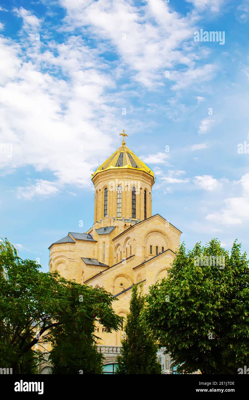 The Holy Trinity Cathedral of Tbilisi commonly known as Sameba in ...