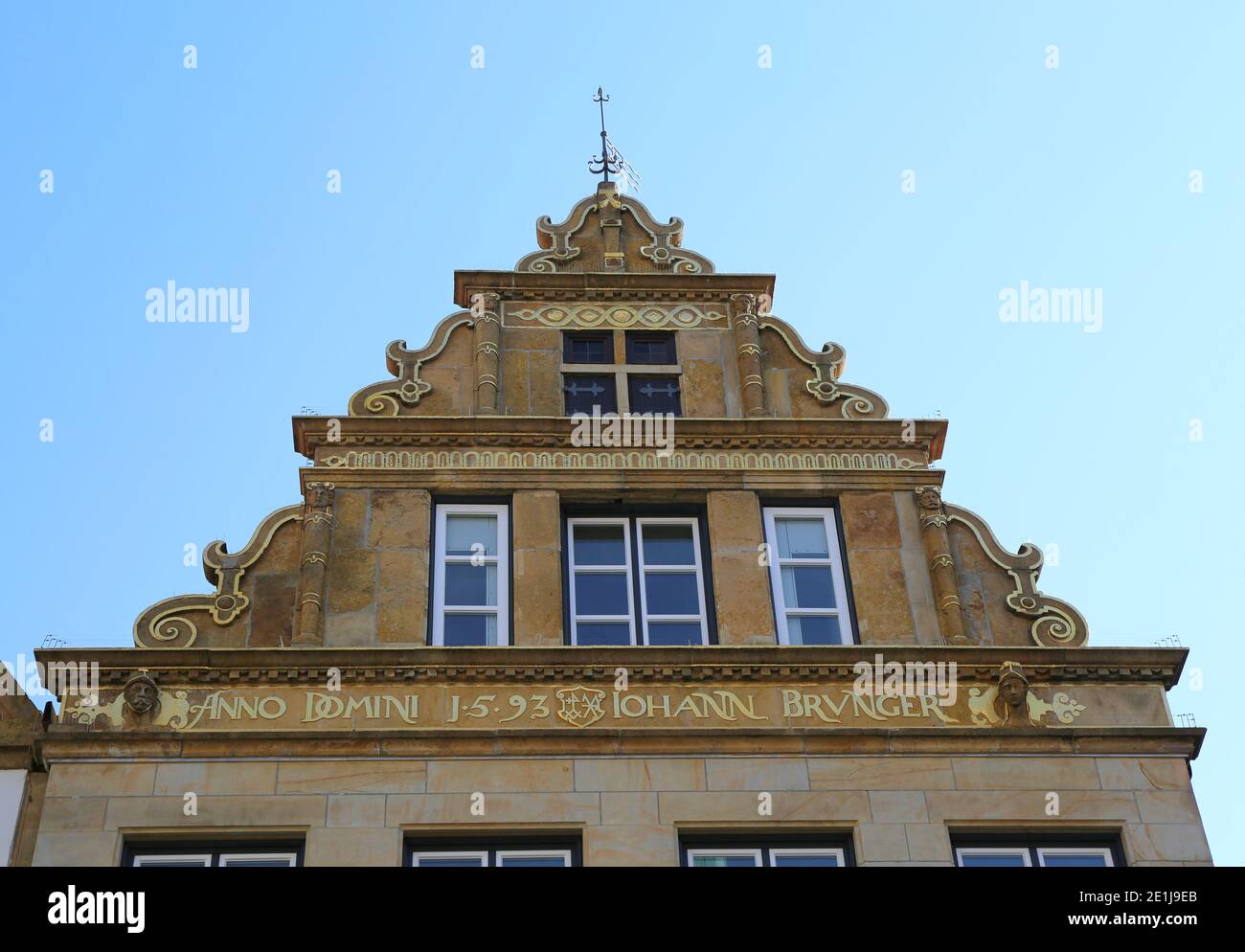 Details of Old Historic Building in Bielefeld,Germany Stock Photo
