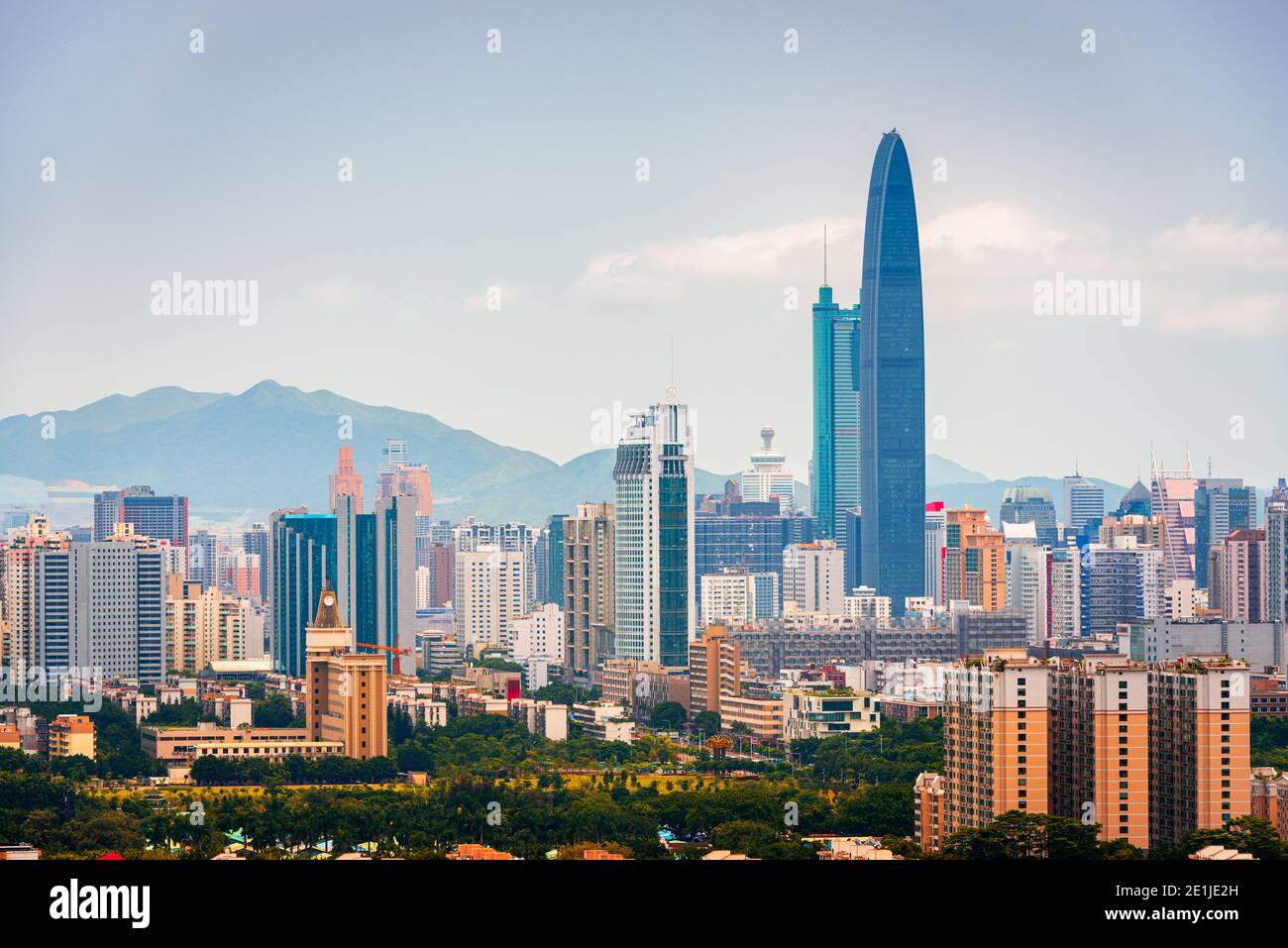 Shenzhen, China downtown city skyline. Stock Photo