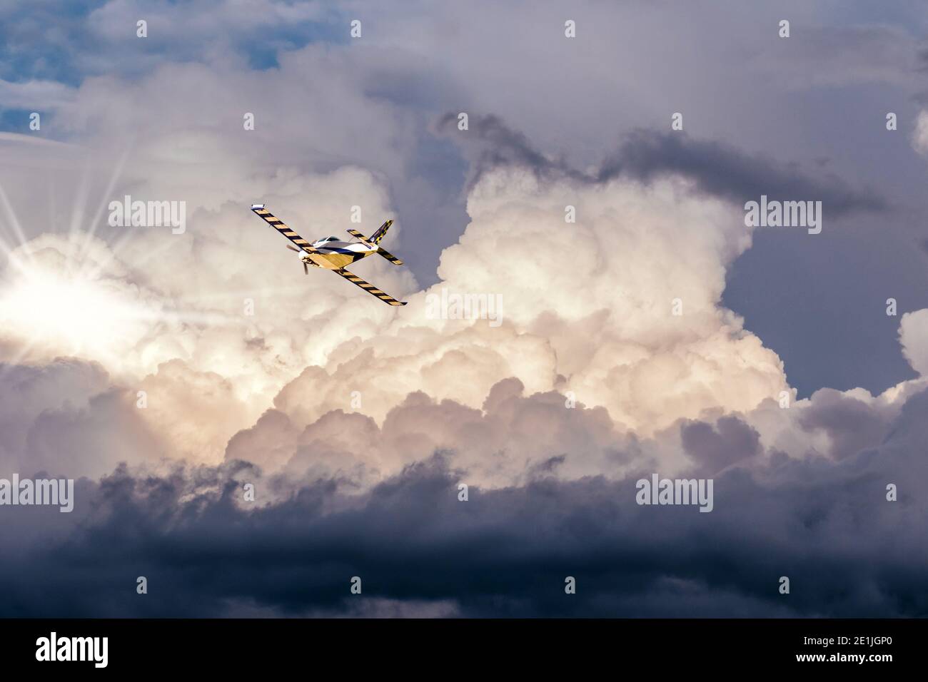 Airplane in the clouds hi-res stock photography and images - Alamy