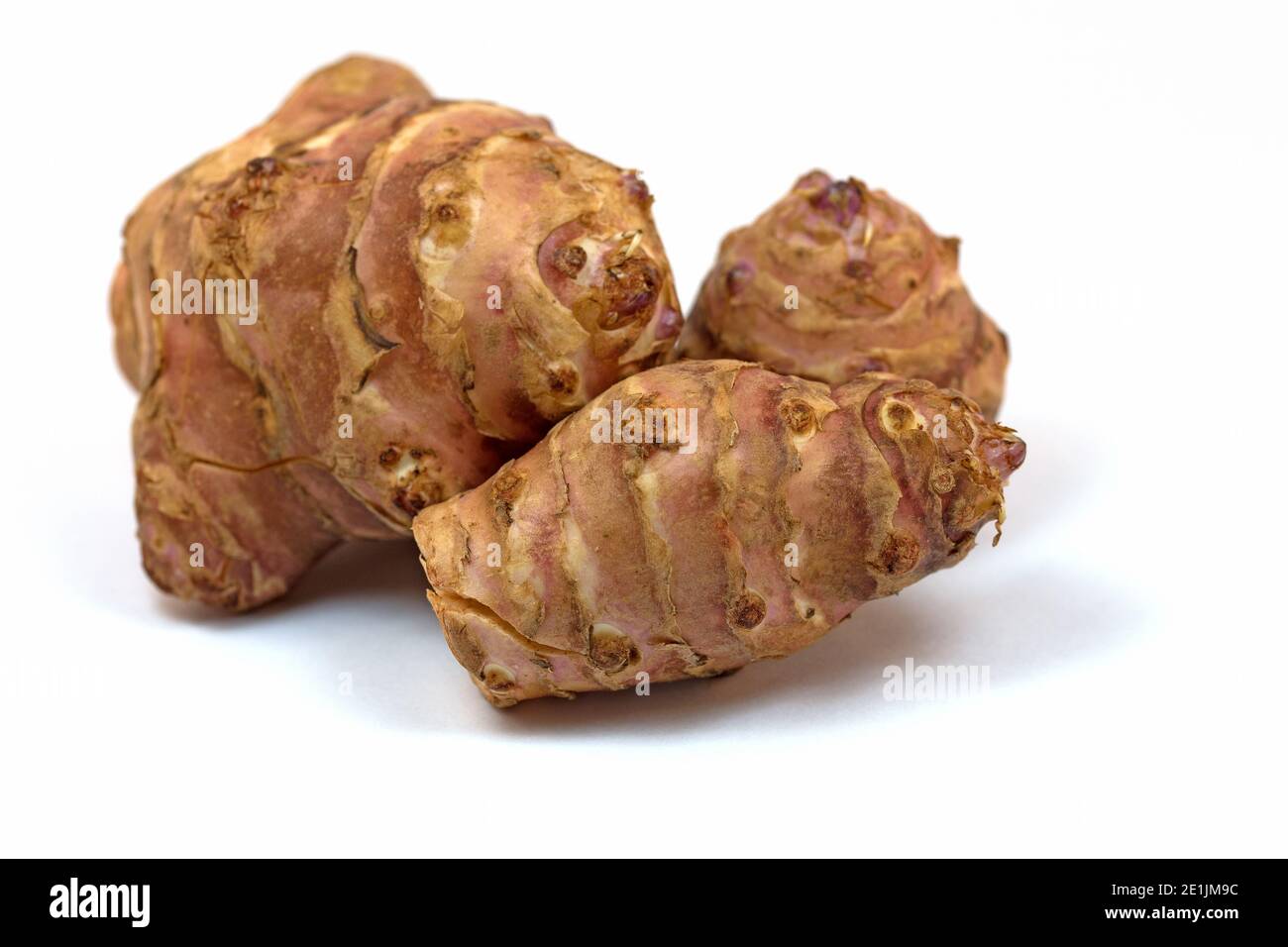 Jerusalem artichoke, against white background Stock Photo