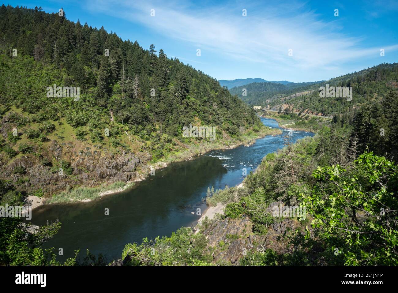 Hellgate Canyon Viewpoint, Rogue River, Oregon. Stock Photo