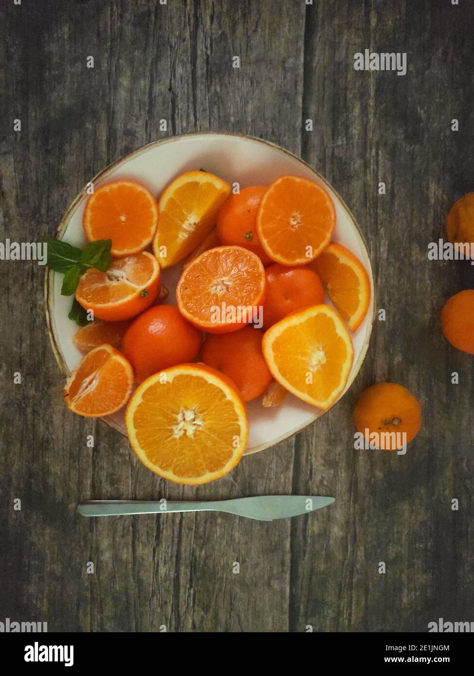 Oranges bowl Stock Photo