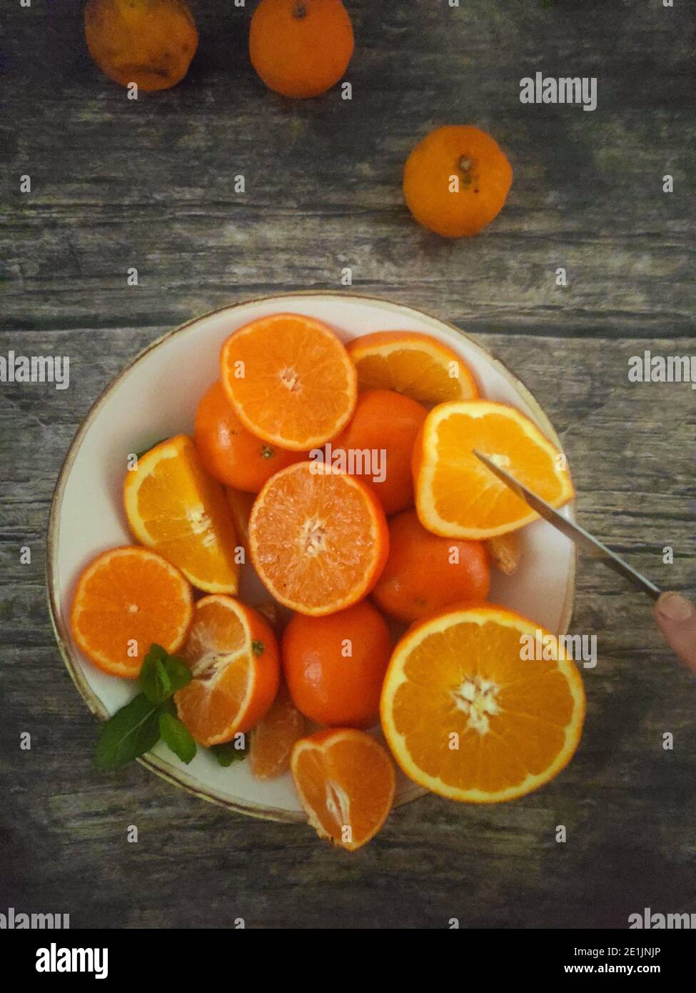 Oranges bowl Stock Photo