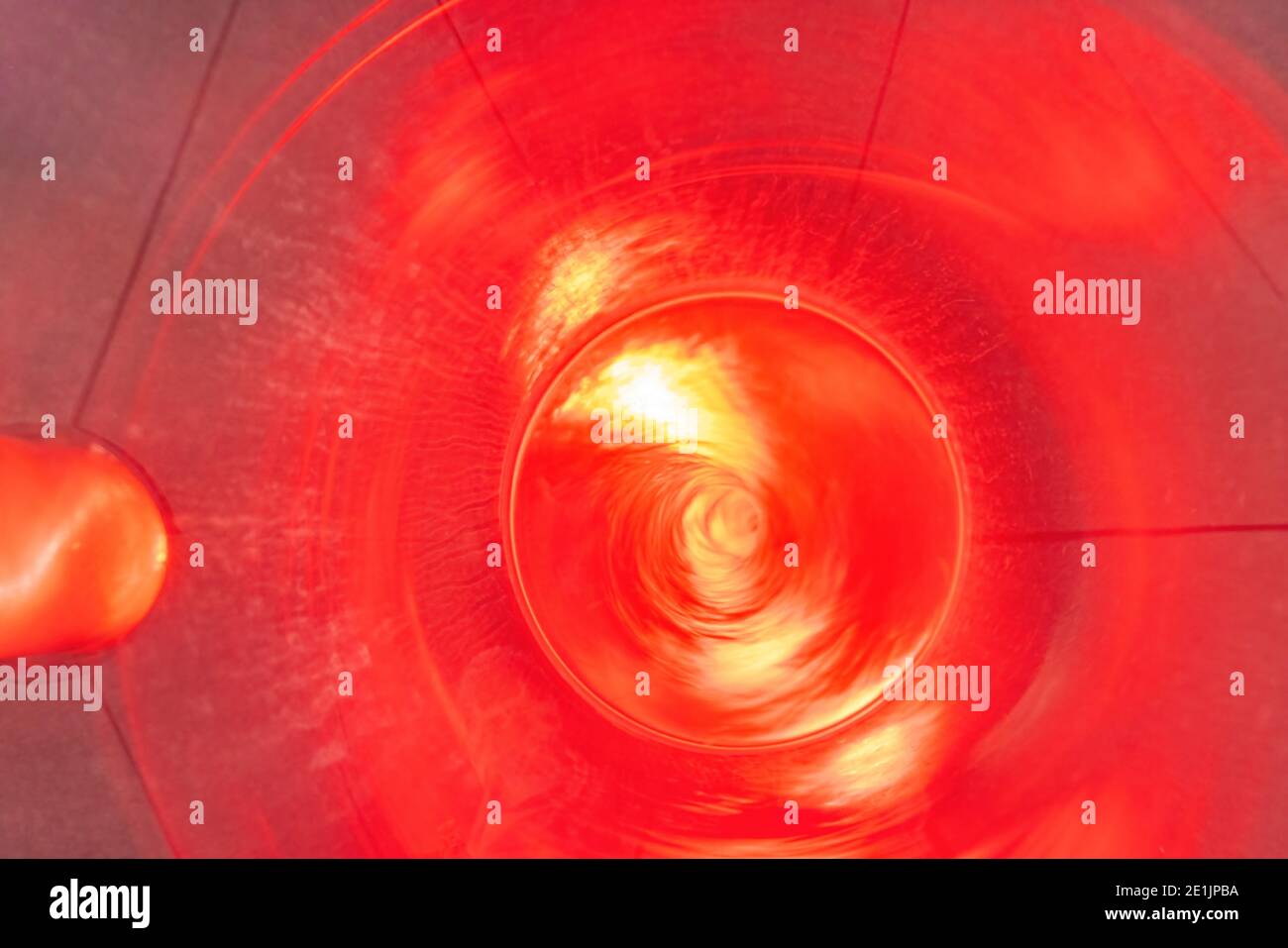 Close up shot of a red Whirlpool at Las Vegas, Nevada Stock Photo