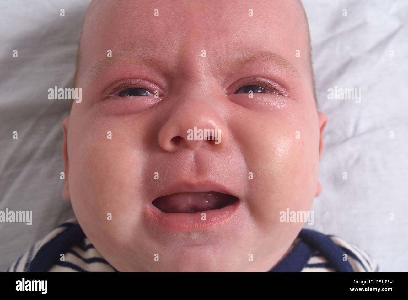 closeup of portrait of a baby reddish skin cry Stock Photo Alamy