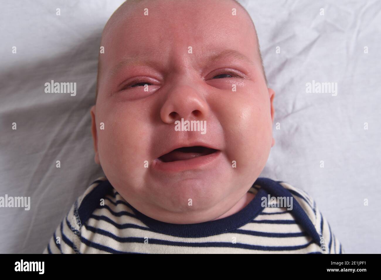portrait of a baby reddish skin cry Stock Photo Alamy