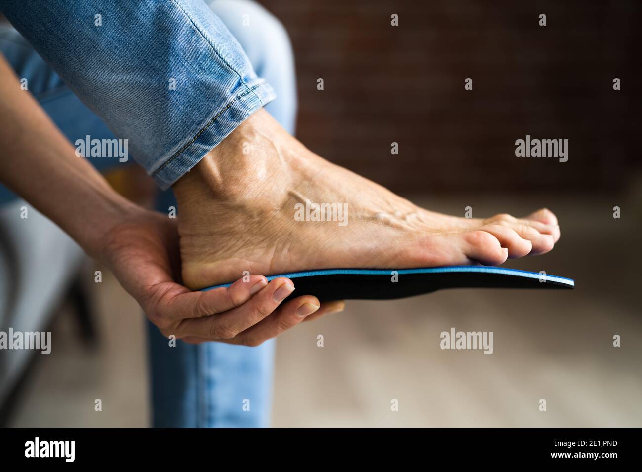 Orthopedic Shoe Sole For Flat Foot Recovery Stock Photo