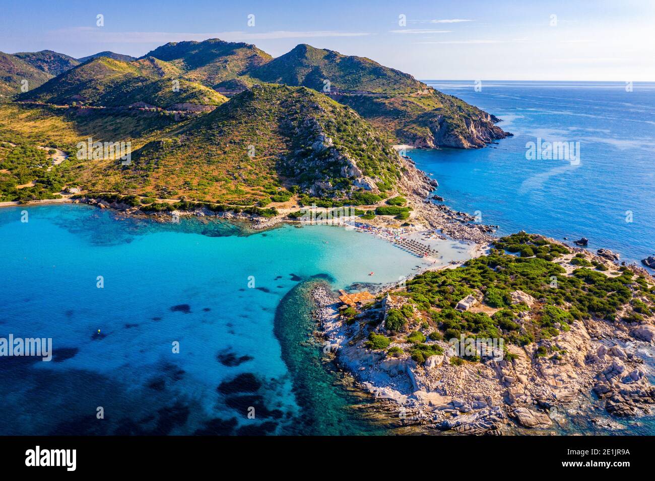 Cost of Sardinia: Peninsula of Punta Molentis. View of beautiful beach