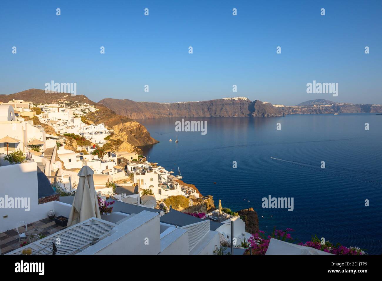 Santorini, Greece - September 17, 2020: Beautiful Santorini Island view ...