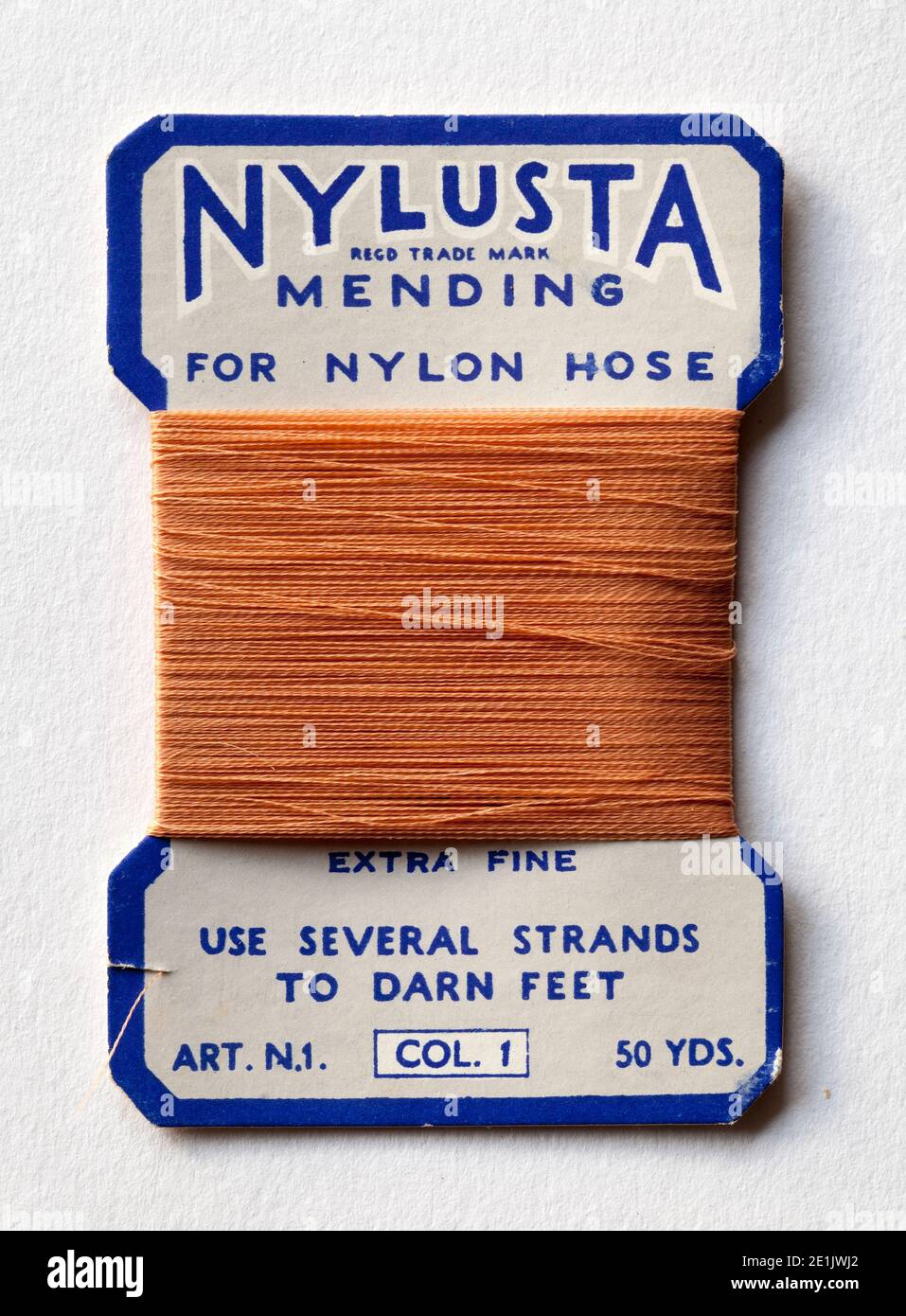 Vintage Nylusta Mending or Darning Thread Stock Photo - Alamy
