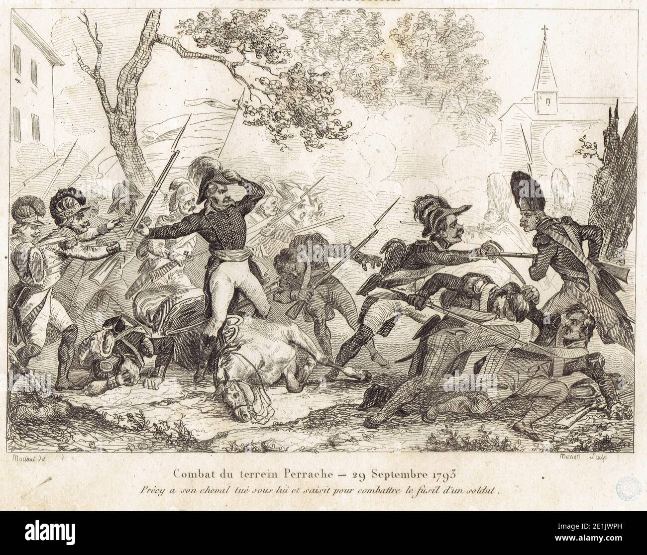 combat de Perrache à Lyon 29 septembre 1793 Stock Photo