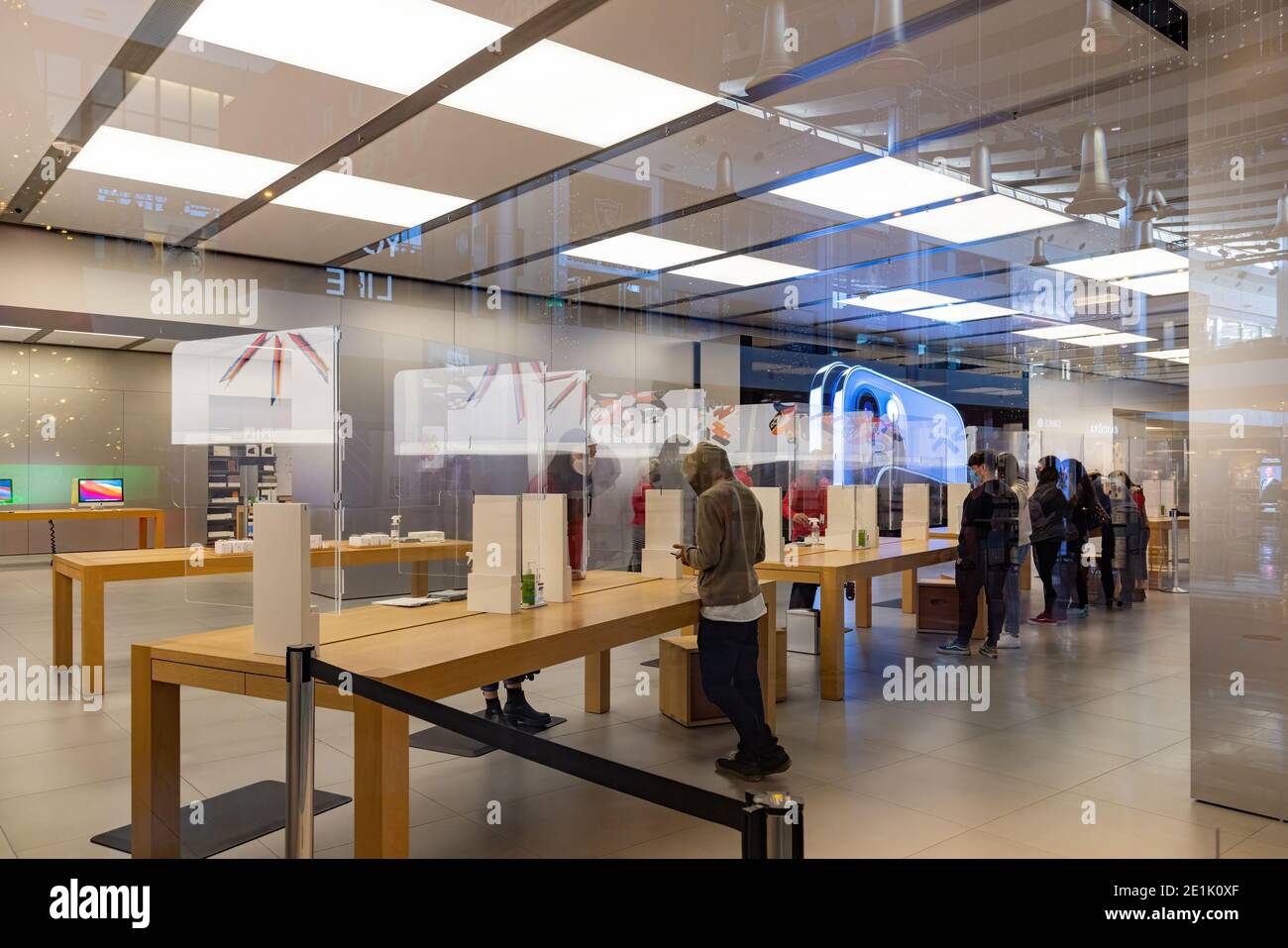 Las Vegas, DEC 22, 2020 - Interior view of the Apple store in