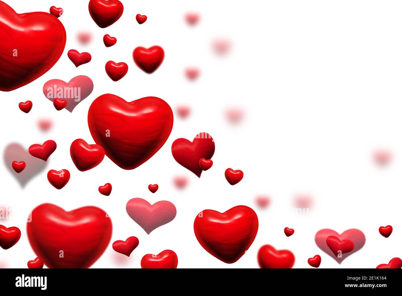 red hearts abstract background for valentines day greeting card Stock ...