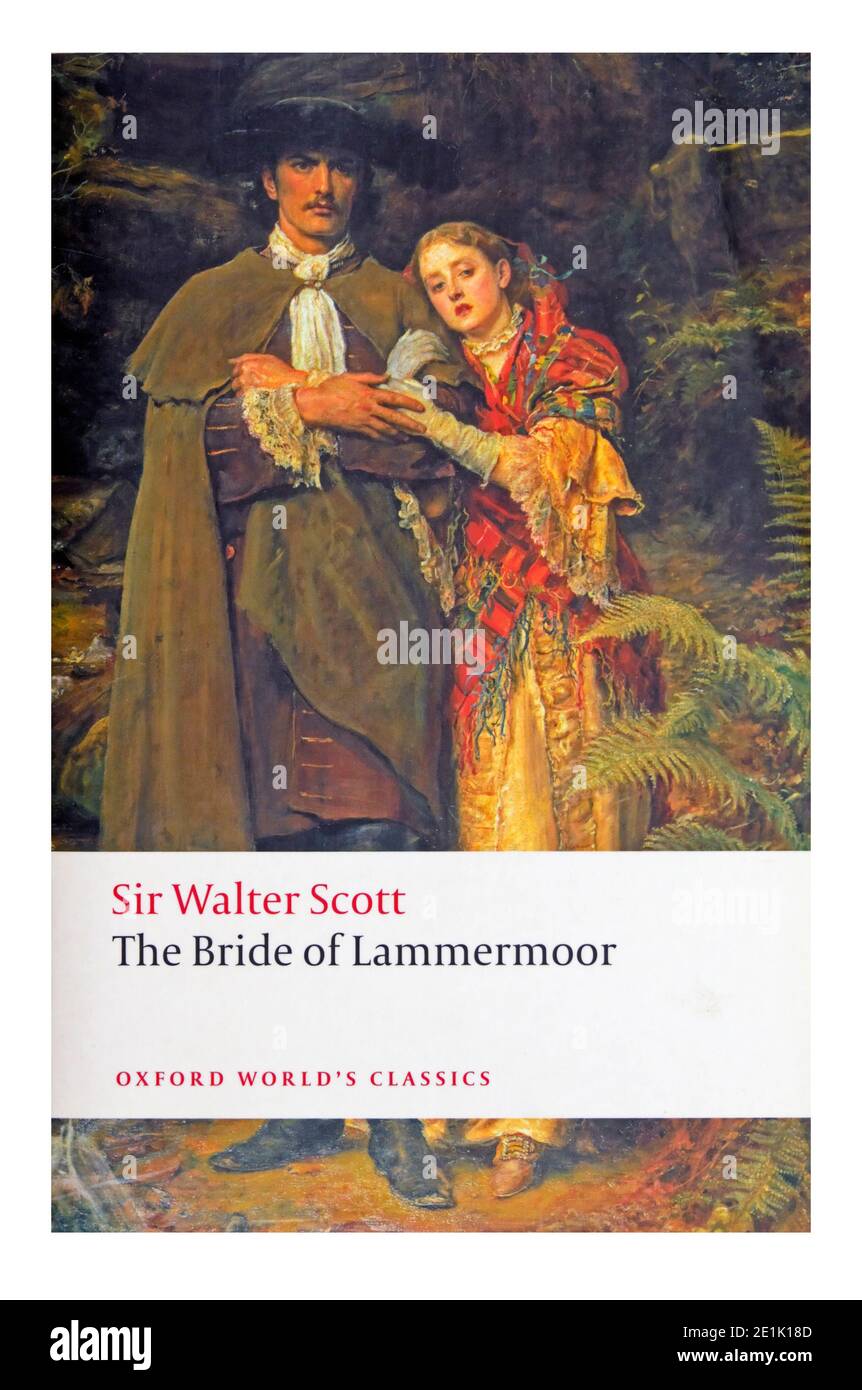 Book cover 'The Bride of Lammermoor' by Sir Walter Scott. Stock Photo