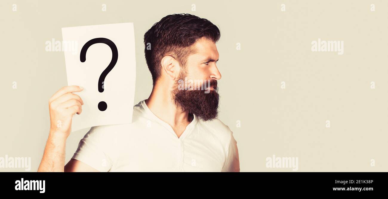 Question mark, symbol. Concept - challenging issue, looking for the answer. Copy space Stock Photo