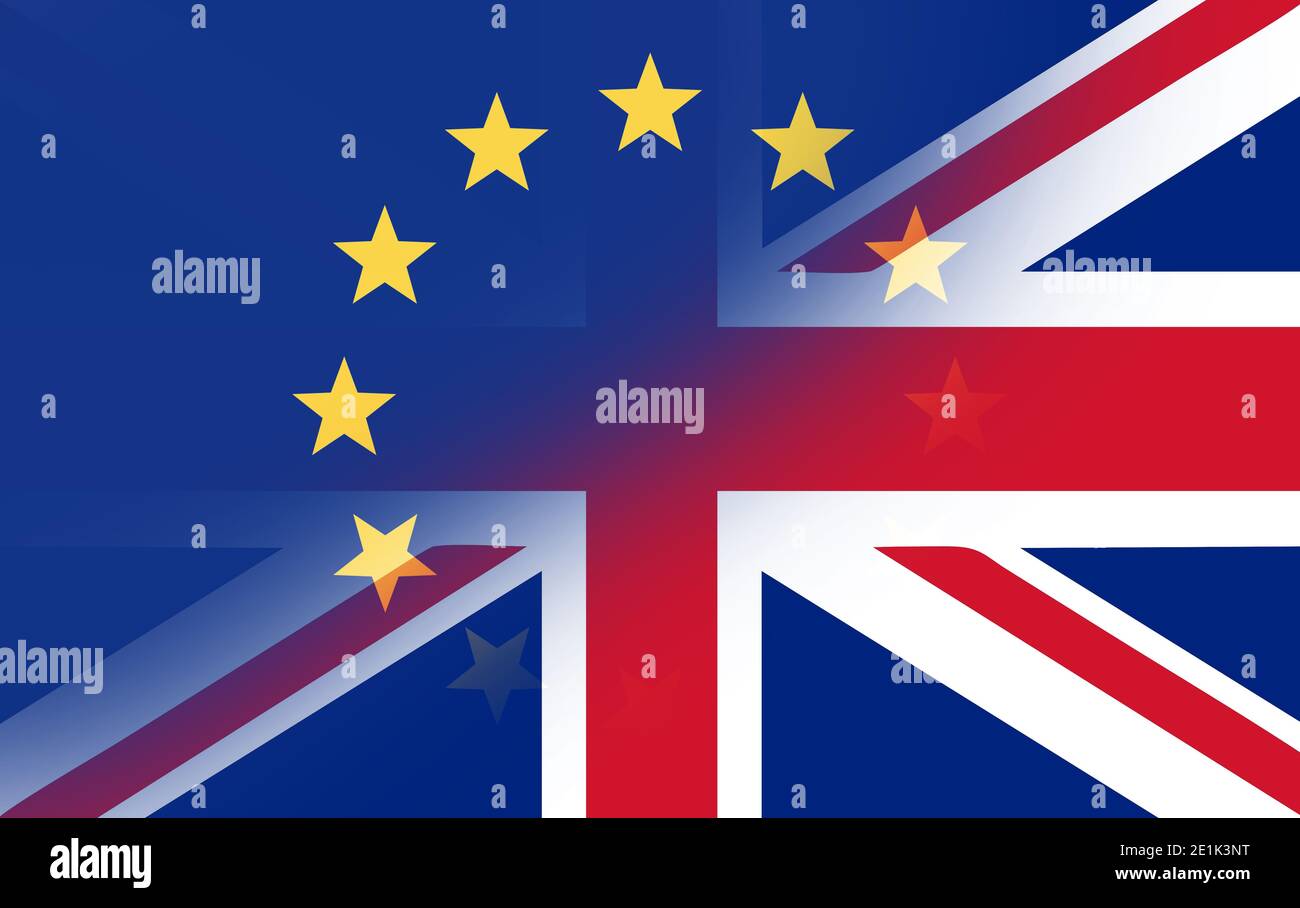 Illustration with the 12 gold stars of the European Union Flag with the ...