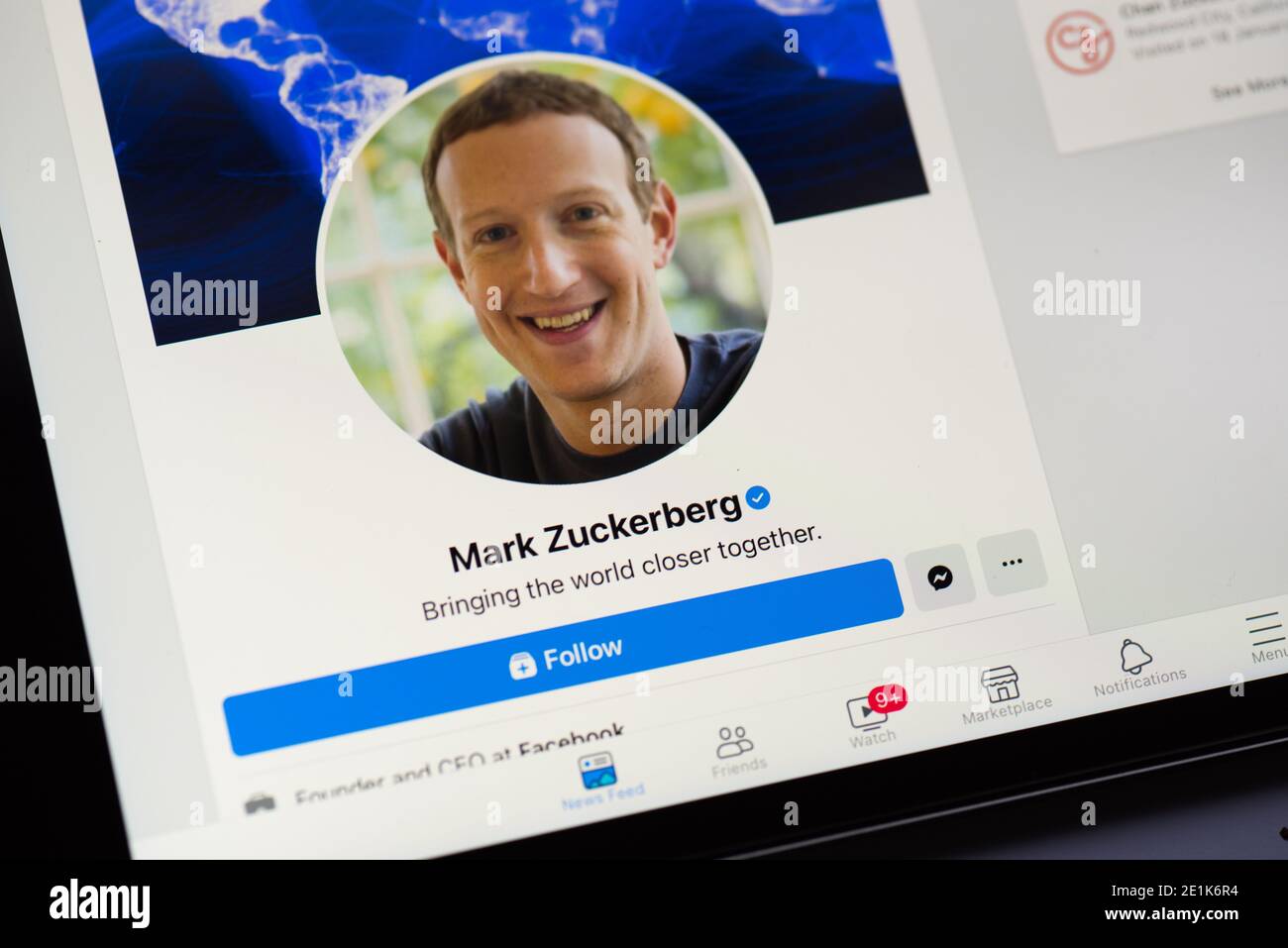 Mark Zuckerberg, Founder of Facebook Stock Photo