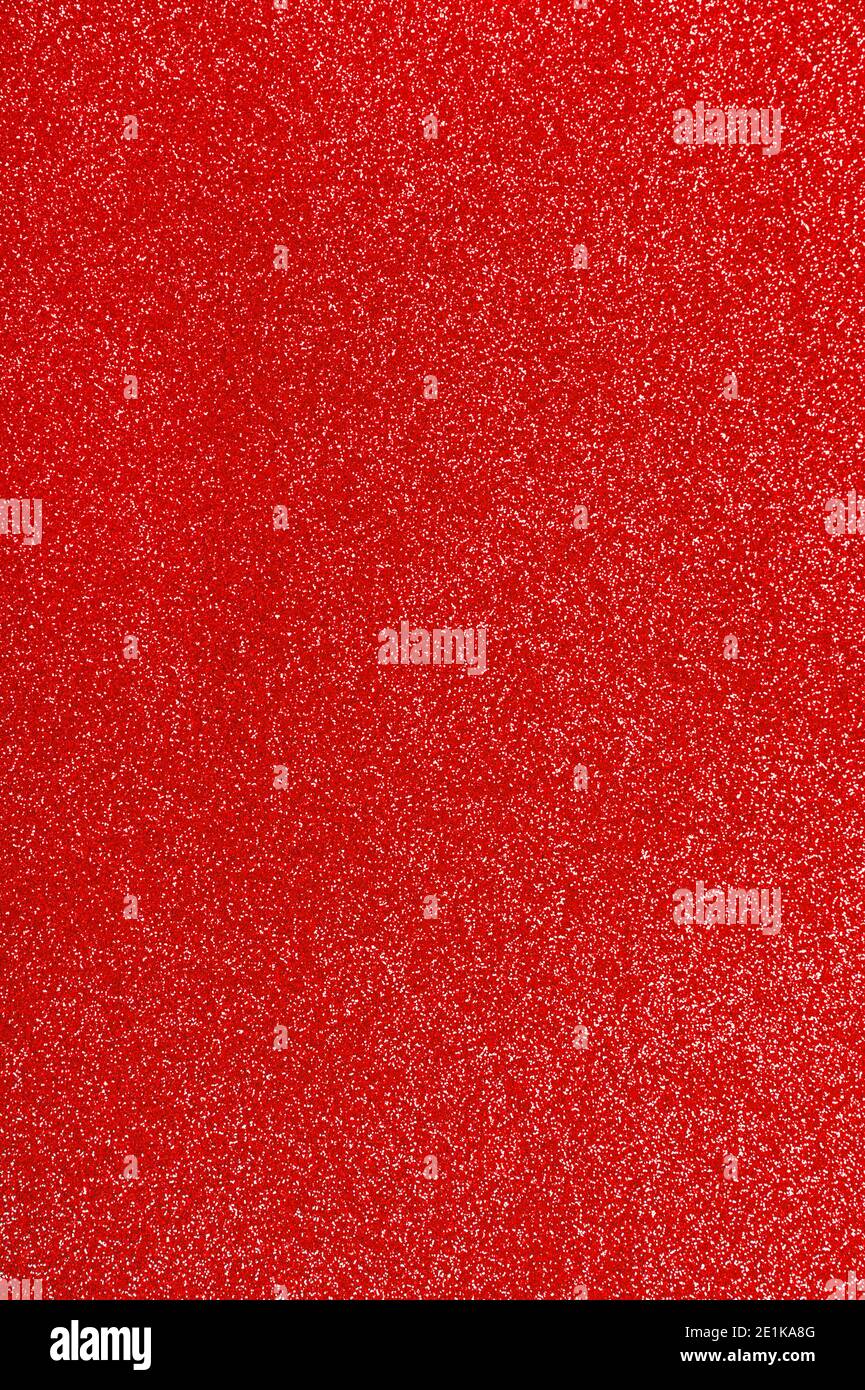Red glitter texture. Valentine’s Day shiny background Stock Photo