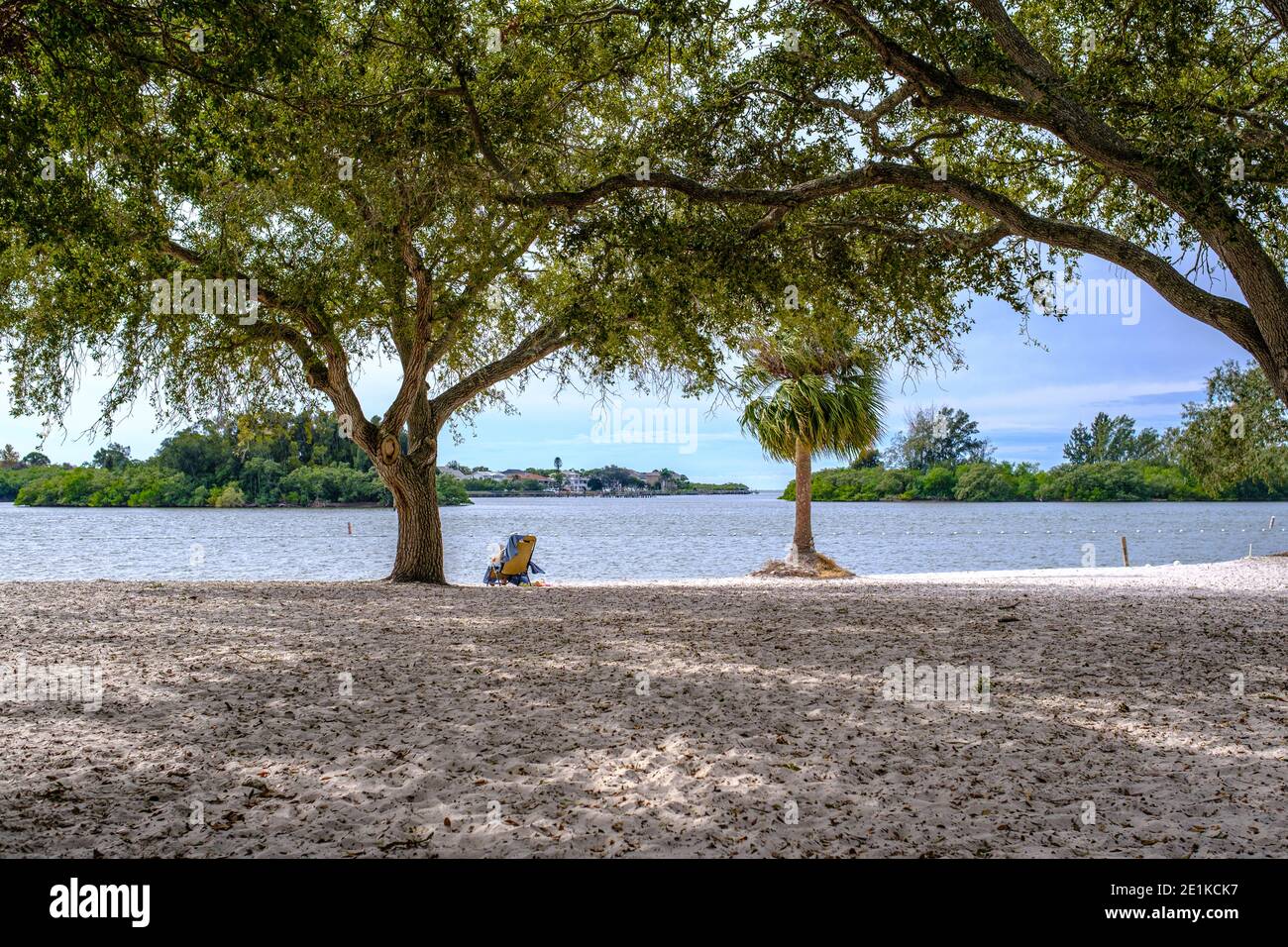 Beach at Anclote River Park in Holiday, FL in Pasco County Stock Photo